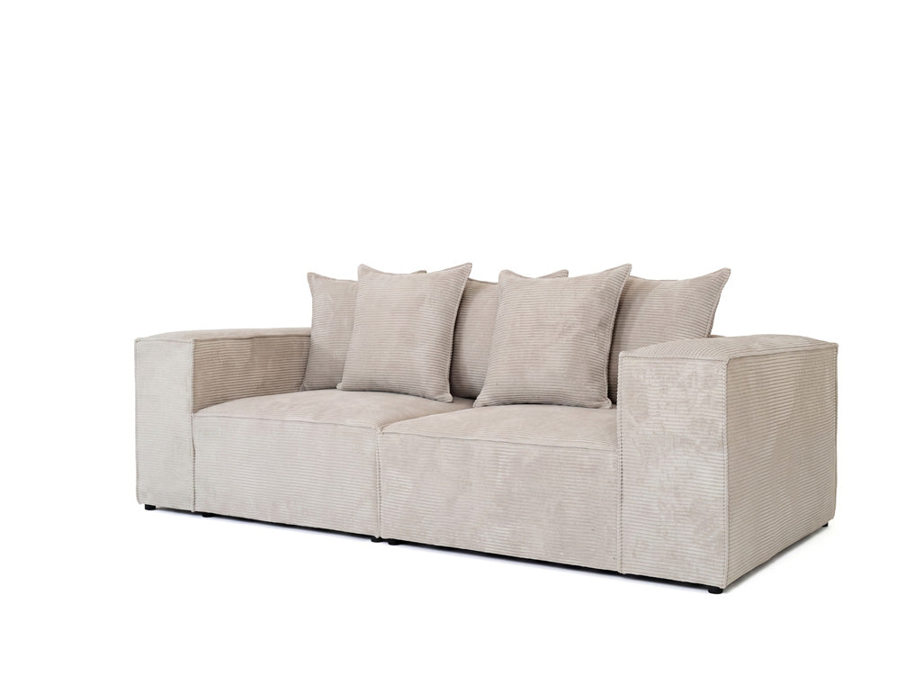 Designer 3-seater sofa Largo in Corduroy