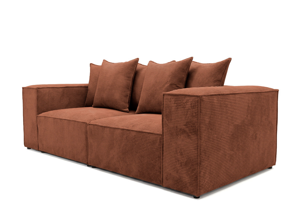 Designer 3-seater sofa Largo in Corduroy