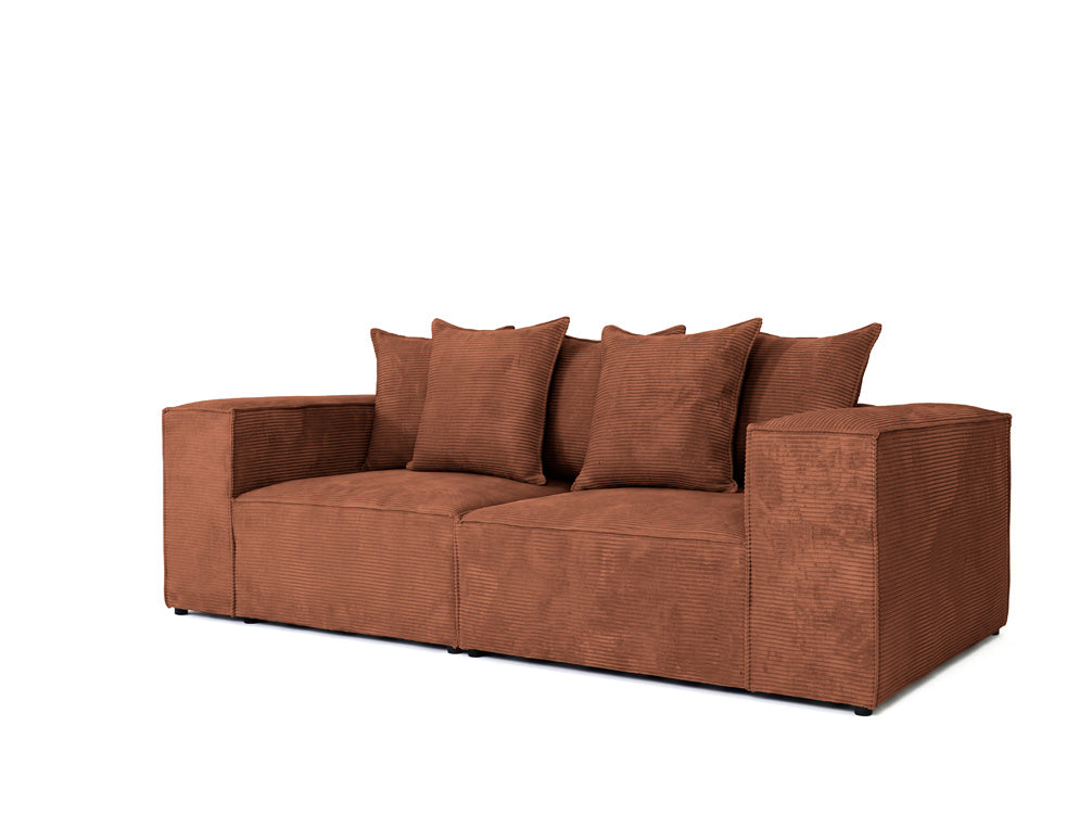 Designer 3-seater sofa Largo in Corduroy