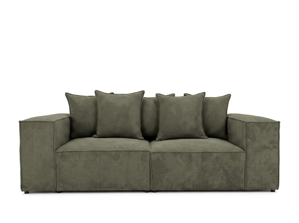 Designer 3-seater sofa Largo in Corduroy