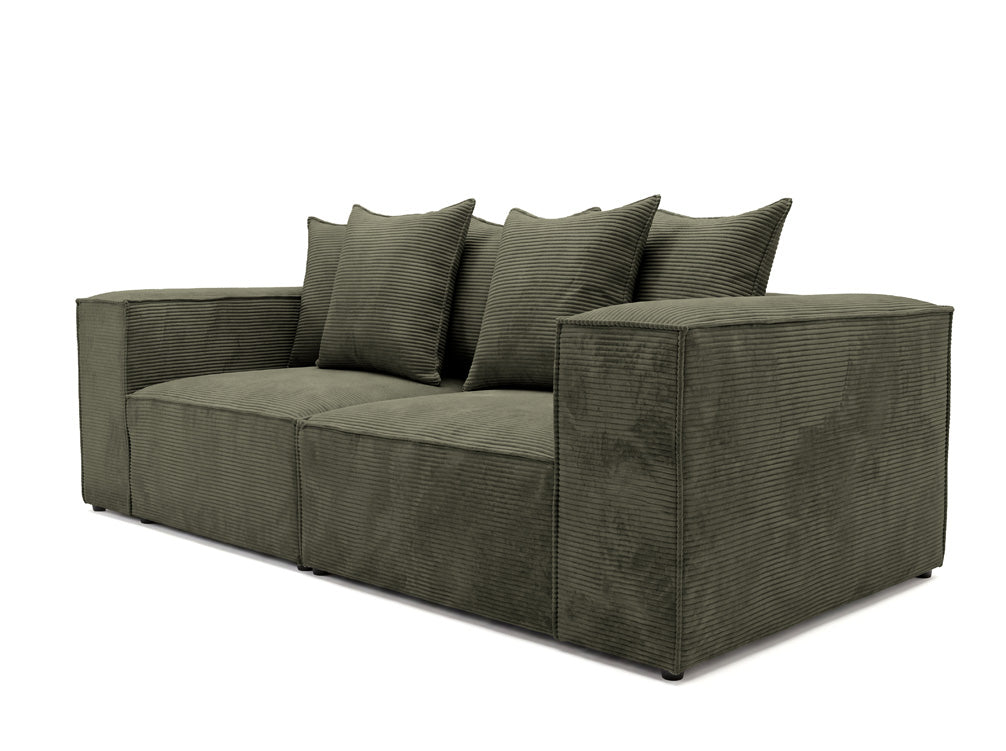 Designer 3-seater sofa Largo in Corduroy