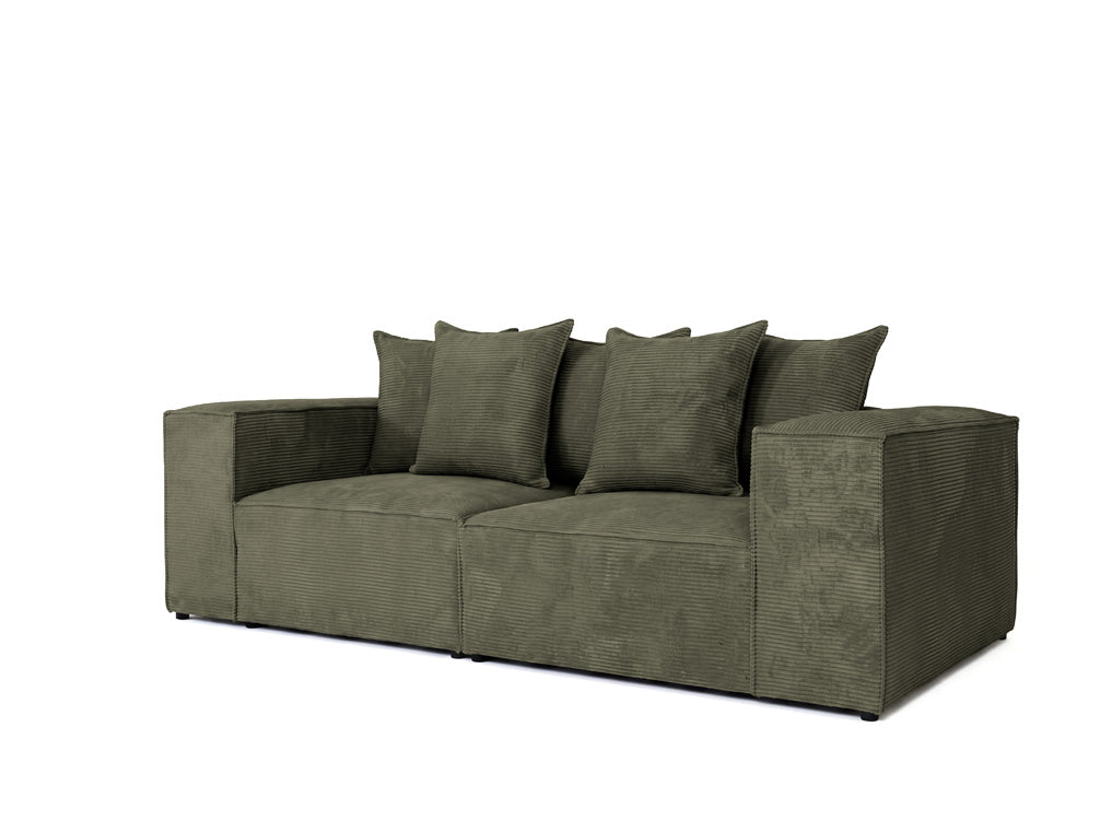 Designer 3-seater sofa Largo in Corduroy