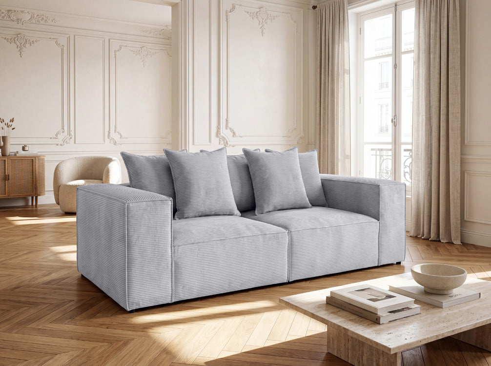 Designer 3-seater sofa Largo in Corduroy