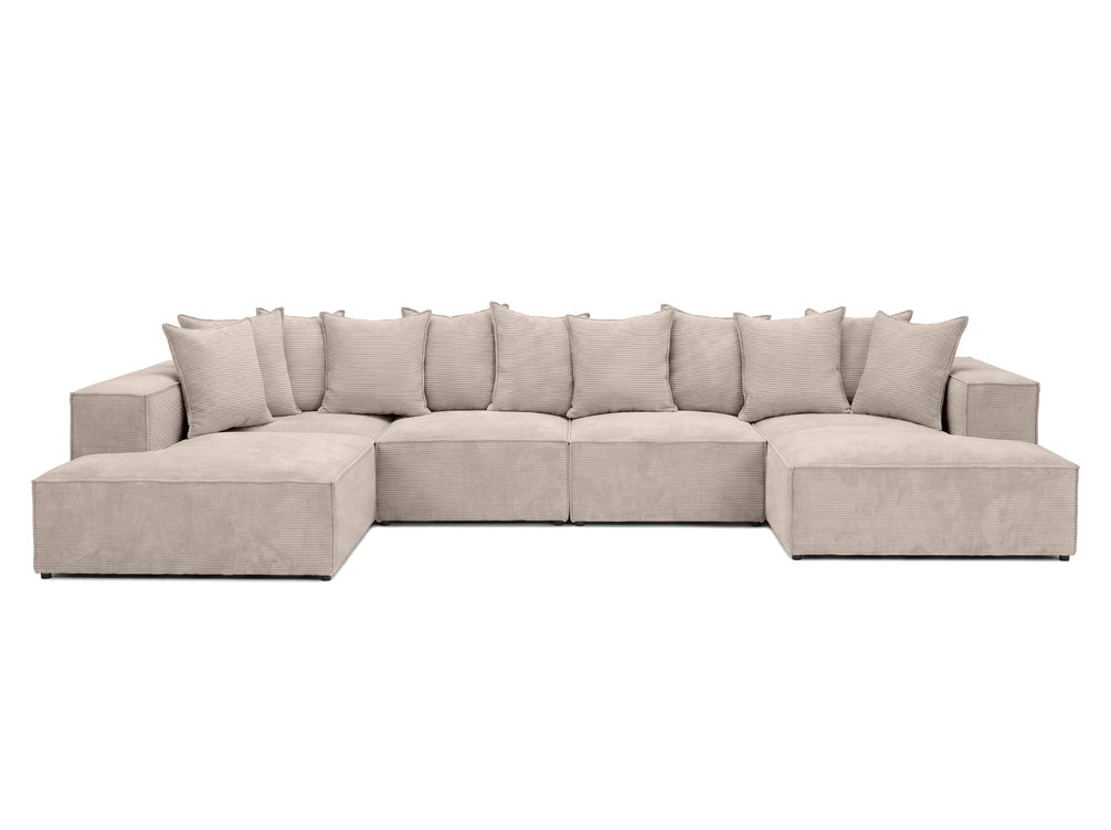 Designer-Sofa Largo U XXL aus Cord
