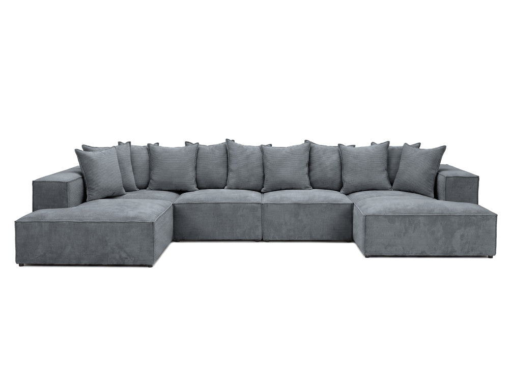 Designer-Sofa Largo U XXL aus Cord