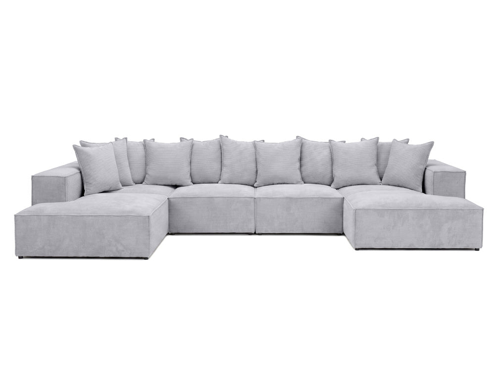 Designer-Sofa Largo U XXL aus Cord