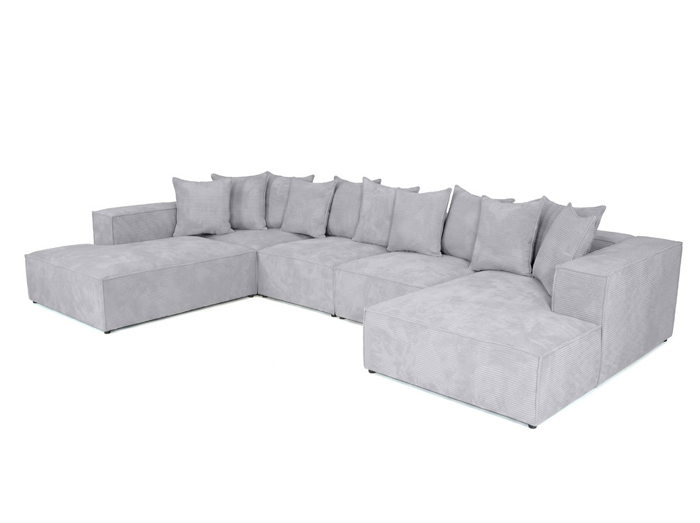 Designer-Sofa Largo U XXL aus Cord