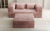 Lazy Spar-Set: 3-Sitzer + Hocker in Cord