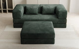 Lazy Spar-Set: 3-Sitzer + Hocker in Cord