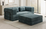 Lazy Spar-Set: 3-Sitzer + Hocker in Cord