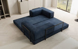 Lazy Spar-Set: 3-Sitzer + Hocker in Samt