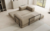 Lazy Spar-Set: 3-Sitzer + Hocker in Samt