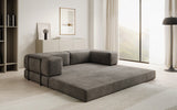 Lazy Spar-Set: 3-Sitzer + Hocker in Samt