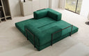 Lazy Spar-Set: 3-Sitzer + Hocker in Samt