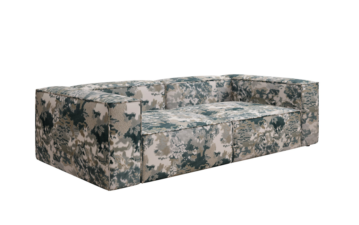 Canapé design Lesley 3 places - Jacquard à motif aquarelle