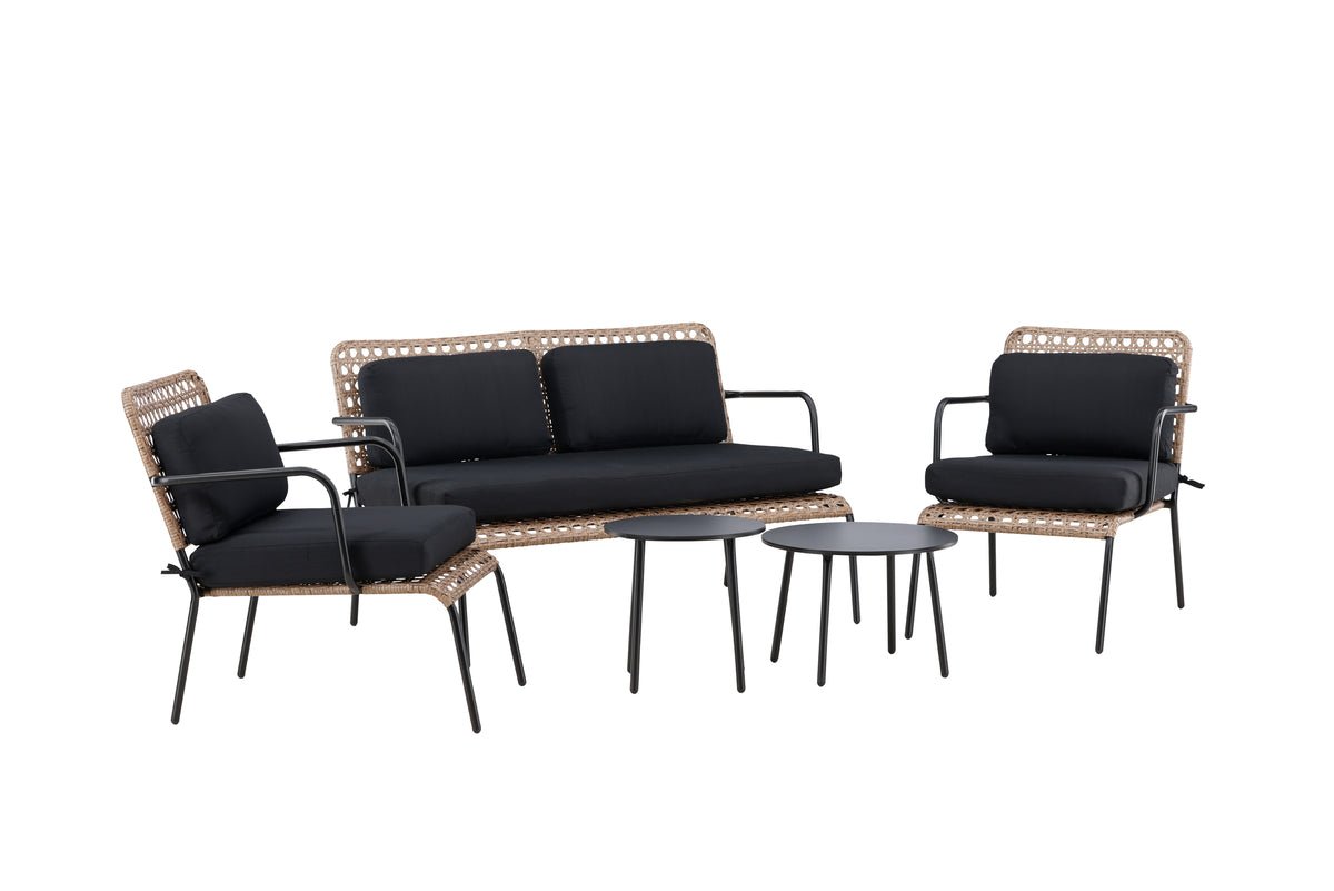 Loungeset Marocco - Rückenlehnen und Sitzflächen aus Naturrattan