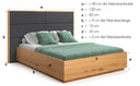 Designer Holzbett Valent aus massiver Eech mat Stauraum