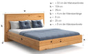Designer wooden bed Celestia made of solid oak in a floating appearance
