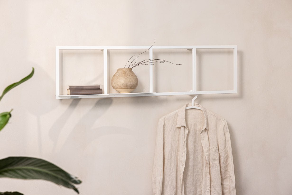 Étagère murale Rivo S – Étagère compacte en métal avec système à emboîtement