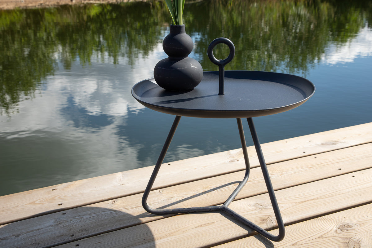 Table d'appoint de jardin Moeve - Ø40 en acier noir