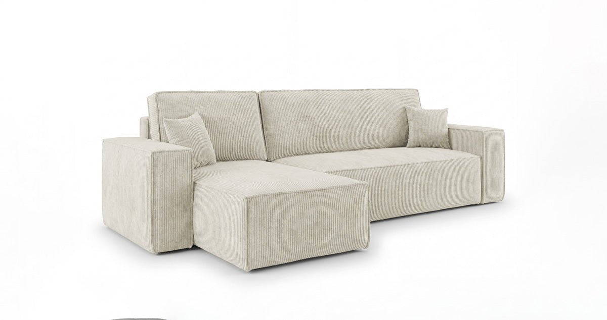 Designer-Sofa Lunaro Mini mat Schlof- a Klappfunktioun a Cord