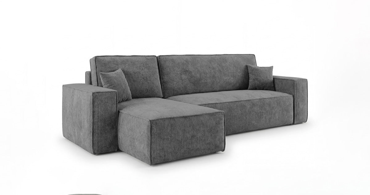 Designer-Sofa Lunaro Mini mat Schlof- a Klappfunktioun a Cord