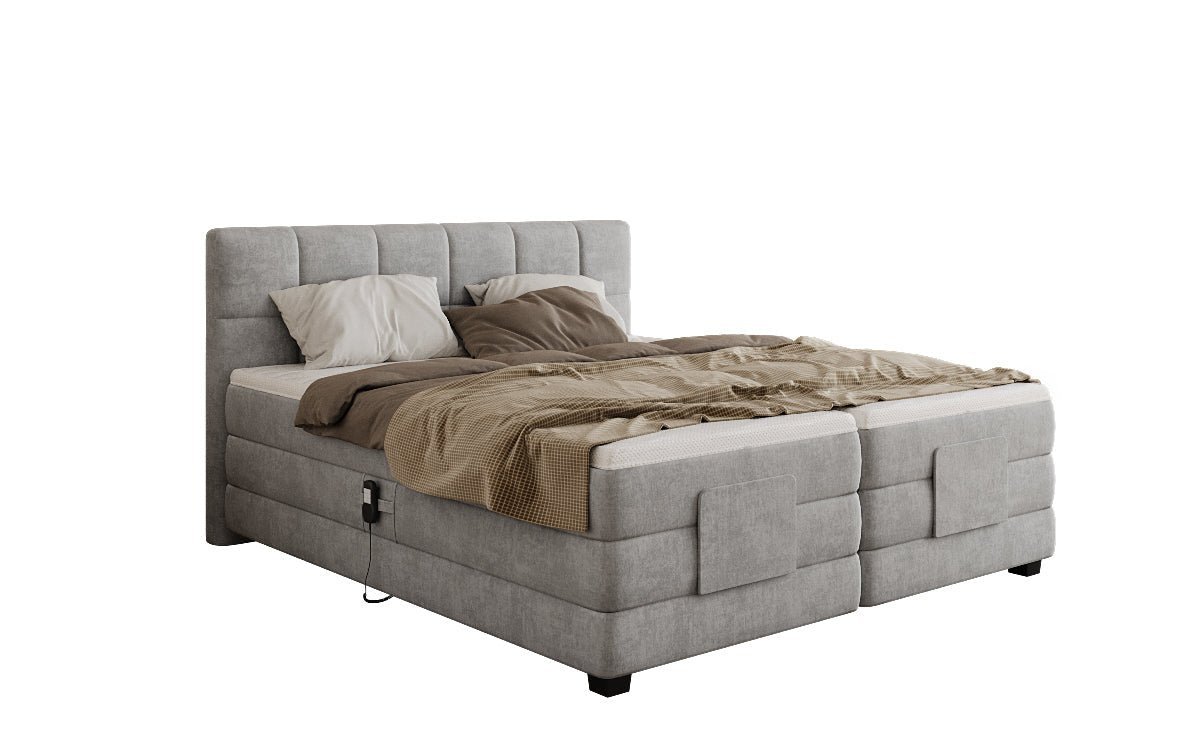Lit boxspring Monaco - réglable électriquement en Velours
