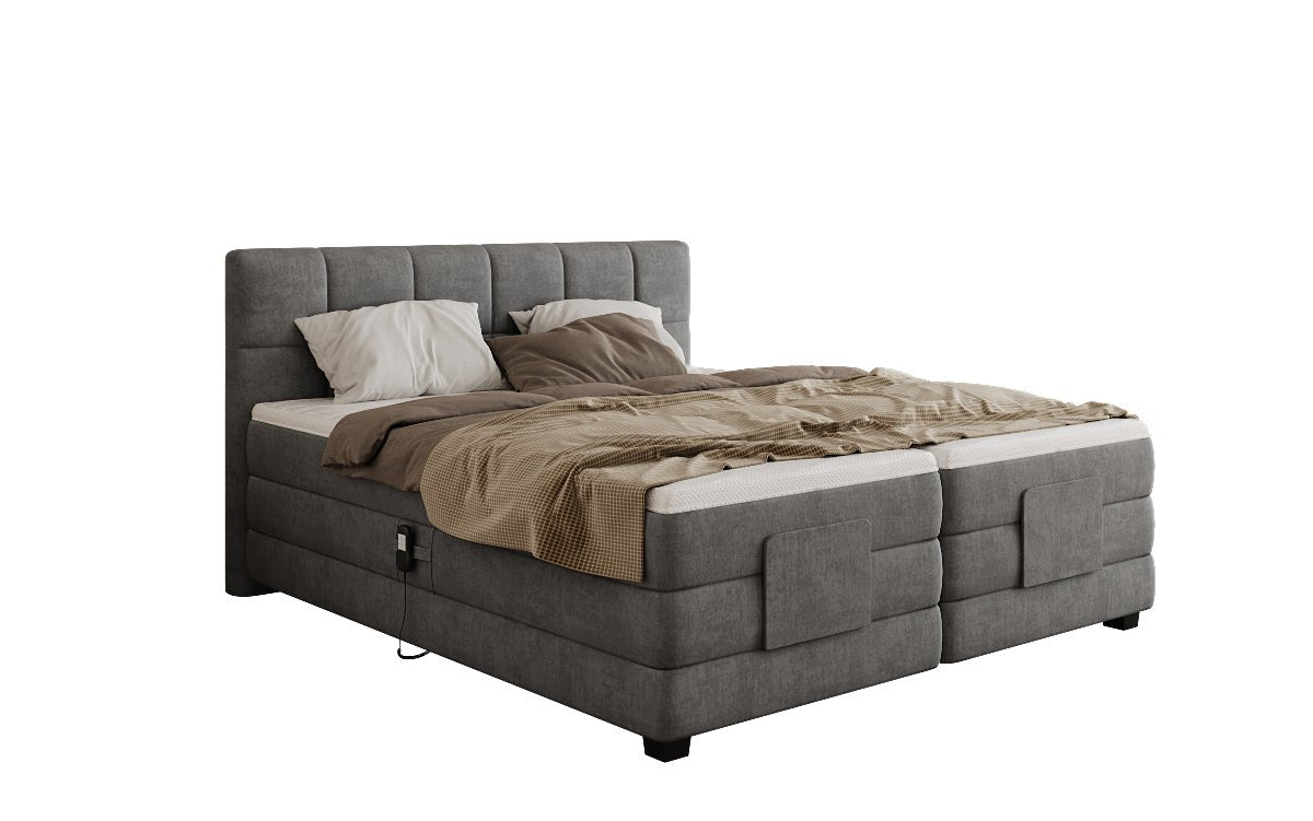 Lit boxspring Monaco - réglable électriquement en Velours