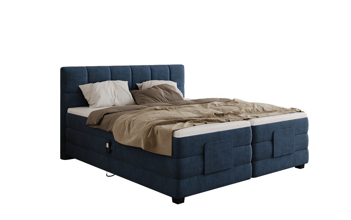 Lit boxspring Monaco - réglable électriquement en Velours