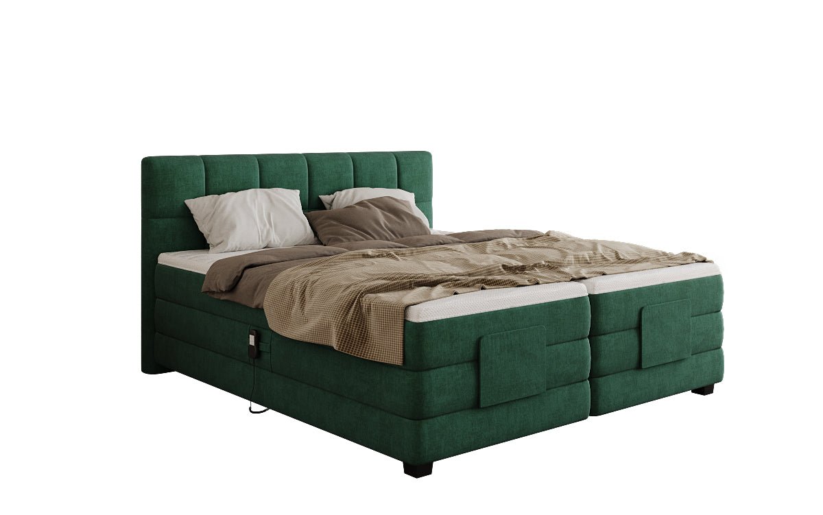 Lit boxspring Monaco - réglable électriquement en Velours