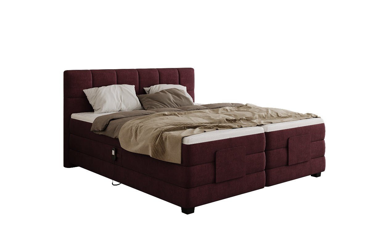 Lit boxspring Monaco - réglable électriquement en Velours