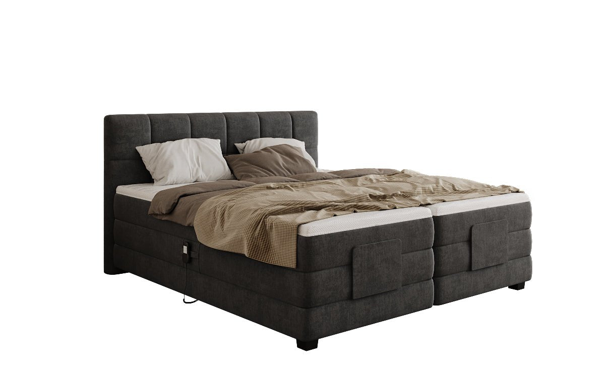 Lit boxspring Monaco - réglable électriquement en Velours