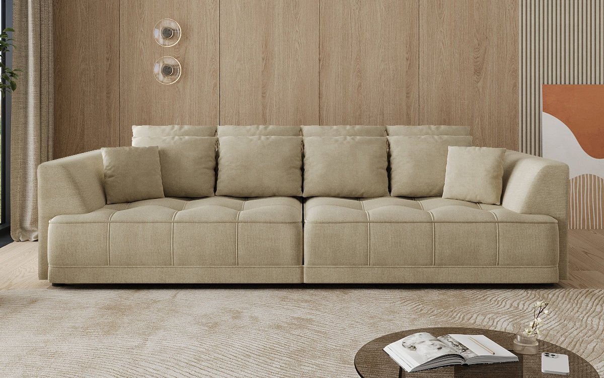 Grand canapé design Nuvo en Velours avec fonction lit électrique