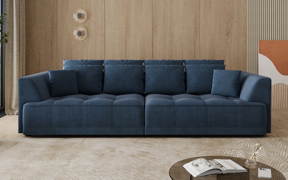 Grand canapé design Nuvo en Velours avec fonction lit électrique