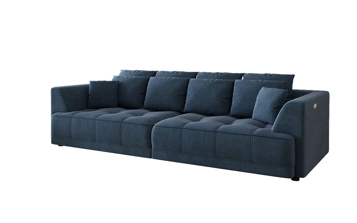 Grand canapé design Nuvo en Velours avec fonction lit électrique