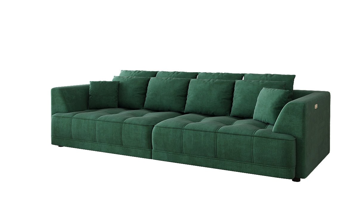 Grand canapé design Nuvo en Velours avec fonction lit électrique