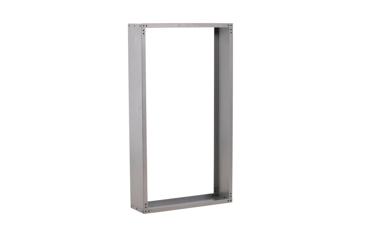 Outdoor Holzstapelständer Billi - aus silberfarbenem Stahl