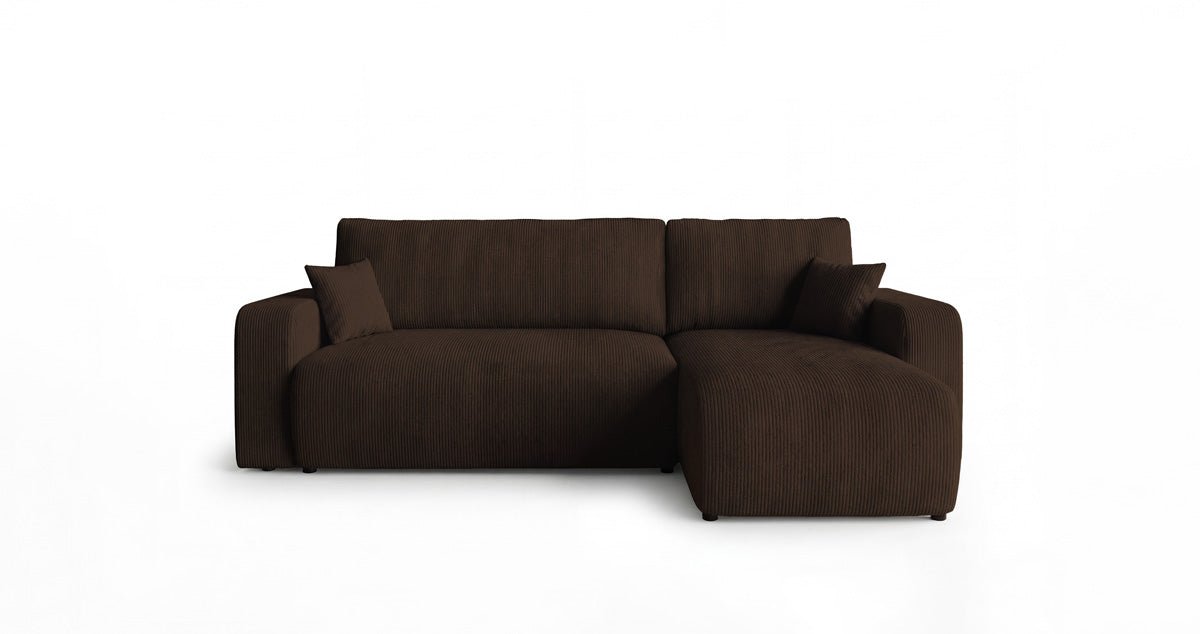 Designer Sofa Calva with Sleeper and Folding Function in Corduroy