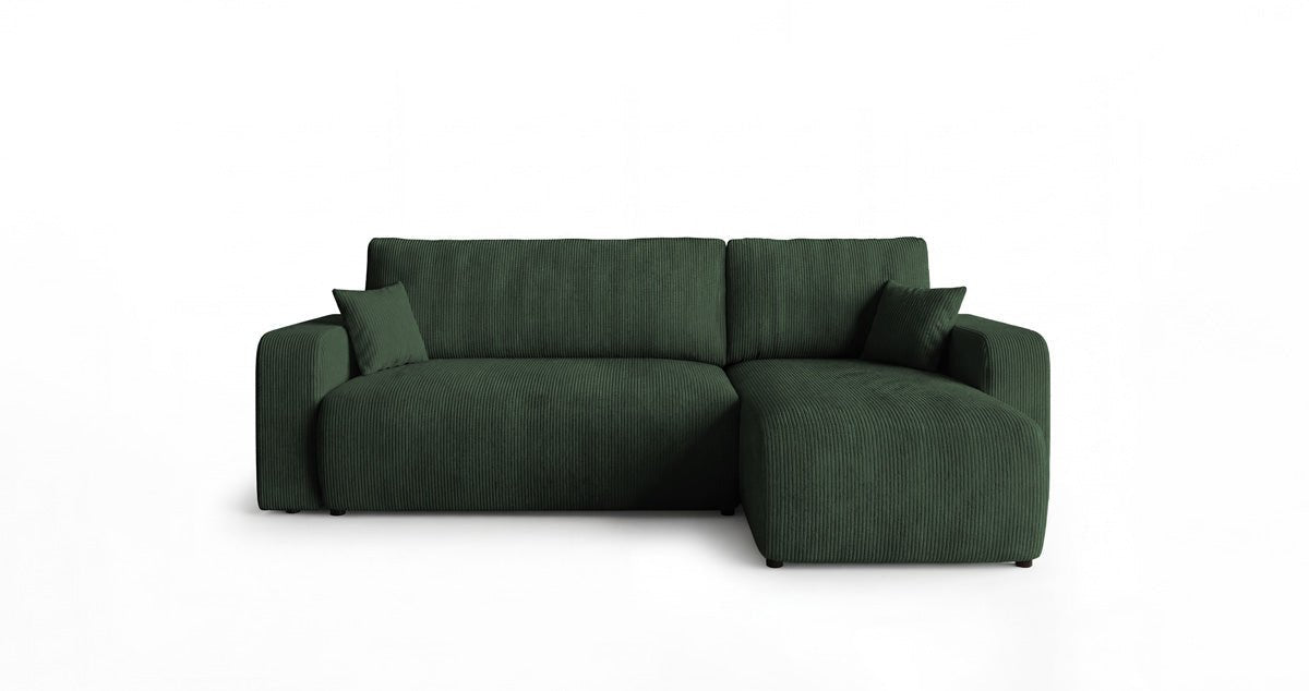 Designer Sofa Calva with Sleeper and Folding Function in Corduroy