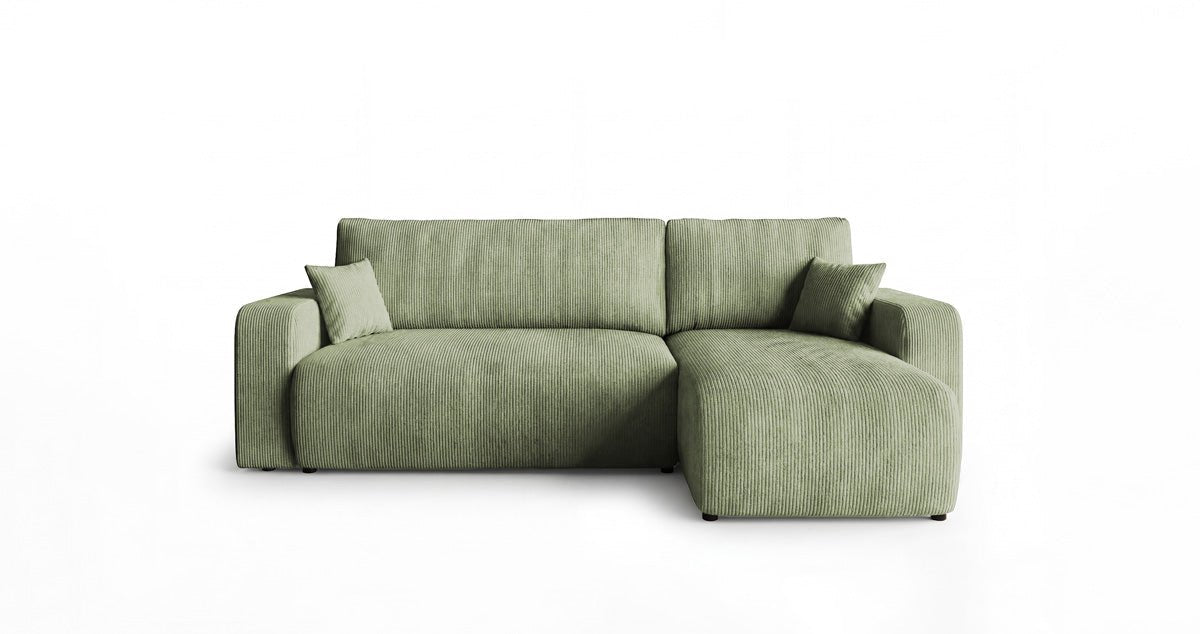 Designer Sofa Calva with Sleeper and Folding Function in Corduroy