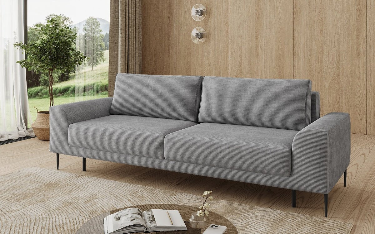 Designer Bloom 3-Seater Sofa in Corduroy with Sofa Bed Function and Storage