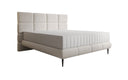 Lit boxspring Nessa avec pieds hauts en Peluche Bouclé