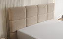 Lit boxspring Nessa avec pieds hauts en Peluche Bouclé