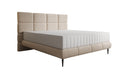 Lit boxspring Nessa avec pieds hauts en Peluche Bouclé