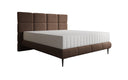 Lit boxspring Nessa avec pieds hauts en Peluche Bouclé