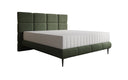 Lit boxspring Nessa avec pieds hauts en Peluche Bouclé