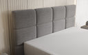Lit boxspring Nessa avec pieds hauts en Peluche Bouclé