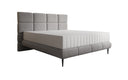 Lit boxspring Nessa avec pieds hauts en Peluche Bouclé