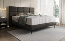 Lit boxspring Nessa avec pieds hauts en Peluche Bouclé