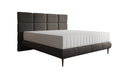 Lit boxspring Nessa avec pieds hauts en Peluche Bouclé
